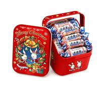 MAFUSE Original Flavor White Rabbit Creamy Candy Collectible Tin Traditional Chinese Sweets Ideal for Halloween, Graduations, Birthdays, and For Candy Lovers (Christmas Box)
