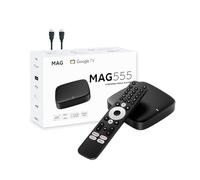 MAG 555 Google TV Box Original Infomir & XstreamTec Mag Box Google Assistant voice remote 4K HDR Mag555 Chromecast built-in Dual Band WiFi support for Game Pads Bluetooth