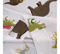 MAG Dinosaur Flat Sheet Full Size Only,White Based Dinosaur Flat Sheet Only,Super Soft Microfiber,Full Size(80”*95”).