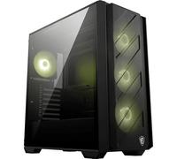 MAG FORGE 330R AIRFLOW - Mid Tower PC Case - High Airflow, ATX Capacity, 360 mm Radiator support, Four Pre-installed ARGB Fans, Tempered Glass Side Panel - Black