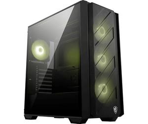 MAG FORGE 330R AIRFLOW - Mid Tower PC Case - High Airflow, ATX Capacity, 360 mm Radiator support, Four Pre-installed ARGB Fans, Tempered Glass Side Panel - Black