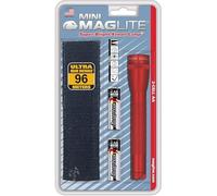 Mag Instruments 4006427-SSI MagLite AA Mini Flashlight and Holster Combo Pack, Red - Multi, N/A