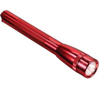 Mag-Lite Flashlight, Red | Compact 332-lumen performance and legendary Maglite design with spot-to-flood focus, Candle Mode, Batteries and Belt Holster.