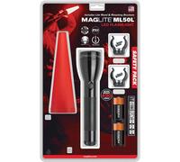 Mag-Lite ML50L LED Torch Flashlight Safety Kit 490 Lumen Traffic Wand Brackets