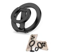 Mag-safe Phone Grip Holder Dual-Sided Magnetic Finger Ring Adjustable Kickstand Loop for iPhone 17/16 Pro Max/15 Plus/14 Pro/13 Mini/12, Samsung, Magnet Phone Stand Grip Compatible
