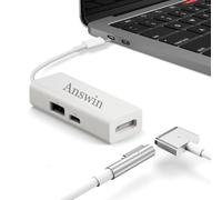 Mag-Safe to USB-C Adapter 3-in-1 Charging Solution for iPhone 15 Series, M1/M2 MacBook, MacBook Air and More USB-C Devices - PD & QC Compatible