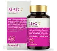 MAG7 Premium 7-Form Magnesium Complex and Zinc | High Absorption | Elemental Magnesium (Taurate, Lactate, Bisglycinate) | Supports Sleep, Muscle Recovery & Bone Health (Pack of 1 (120 Capsules))