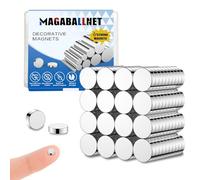 MAGABALLNET 100 Pack 5×2mm Strong Mini Magnets, Neodymium Magnets, Magnet for Fridge, Notice Boards, Cupboard, Crafts, Whiteboard, Door