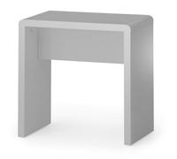 magaly wooden dressing stool in grey high gloss