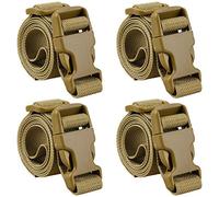 MAGARROW 24" 40" 60" 100" Strap Buckle Packing Straps Adjustable 1-Inch Belt, Tan (4-Pack), 1" Wide - 40" Long