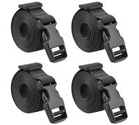 MAGARROW 40" 60" Strap Buckle Packing Straps Adjustable 1-Inch Belt (1" Wide - 100" Long, Black (4-Pack))