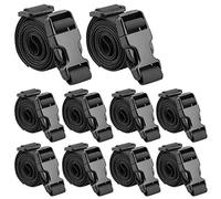 MAGARROW 40" 60" Strap Buckle Packing Straps Adjustable 1-Inch Belt, Black (10-Pack), 1" Wide - 40" Long