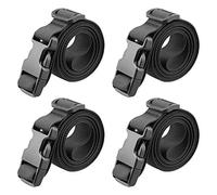 MAGARROW 40" 60" Strap Buckle Packing Straps Adjustable 1-Inch Belt, Black (4-Pack), 1" Wide - 60" Long