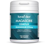MagAsorb® Complex 375mg | High Strength Magnesium | 180 One-A-Day Magnesium Vegan Tablets (at 100% NRV) | 6 Month’s Supply | Contributes to the Reduction of Tiredness & Fatigue | UK Made