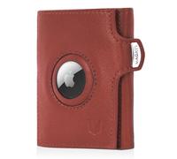 MAGATI Slim Wallet with Coin Compartment, RFID Protection, Mini Wallet Men & Women, Small, il Santo Card Holder, Shopping Trolley Chip Compartment, Wallet, Cognac, airtag wallet, XL coin compartment