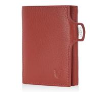 MAGATI Slim Wallet with Coin Compartment, RFID Protection, Mini Wallet Men & Women, Small, il Santo Card Holder, Shopping Trolley Chip Compartment, Wallet, Cognac, Slim Wallet, XL coin compartment