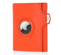 MAGATI Slim Wallet with Coin Compartment, RFID Protection, Mini Wallet Men & Women, Small, il Santo Card Holder, Shopping Trolley Chip Compartment, Wallet, orange / beige, airtag wallet, XL coin