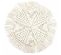 MAGAUSVZVK Macrame Placemat Tablecloth | Table Cabinet Dresser Natural Boho Style Decor(25 * 25cm)