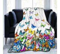 Magazasi Butterfly Blanket Beautiful Butterflies Gifts Throw Blanket Ultra Soft Blankets Lightweight Cozy for Women Girls Kids Adults 60"X50"INCH