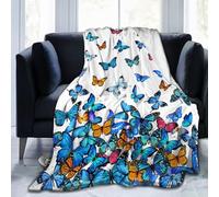 Magazasi Butterfly Blanket Beautiful Butterflies Gifts Throw Blanket Ultra Soft Blankets Lightweight Cozy for Women Girls Kids Adults 50"X40"INCH