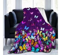 Magazasi Butterfly Blanket Beautiful Butterflies Gifts Throw Blanket Ultra Soft Blankets Lightweight Cozy for Women Girls Kids Adults 50"X40"INCH