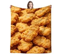 Magazasi Chicken Nugget Blanket Funny Fried Chicken Feast Throw Blanket Soft Warm Cozy Blankets Gifts for Adults Women 50"X40"INCH