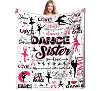 Magazasi Dance Gifts for Women Girls Dance Blanket Ultra Soft Flannel Dancer Throw Blanket Dancer Gifts for Dance Team Dancing Lovers 60"X50"INCH