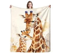 Magazasi Giraffe Blanket Unique Giraffe Lover Themed Blanket Soft Cozy Plush Blankets Best Gift Home Decor for Bed Couch Sofa 60"X50"INCH
