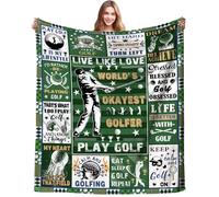 Magazasi Golf Blanket Gifts for Men Women Funny Golf Ultra Soft Warm Flannel Throw Blanket Golfing Lover Gifts for Women Adults Kids Bed Sofa 60"X50"INCH