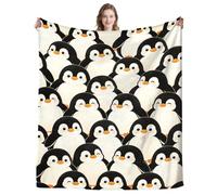 Magazasi Penguin Blanket Ultra Soft Cute Penguins Throw Blanket Gifts for Penguin Lovers Women Decor for Couch Bed Sofa 50"X40"INCH