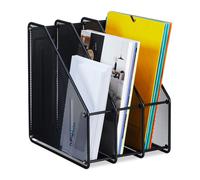 Magazine file Document Rack Mesh Folder 3 Compartments Durable File Organiser