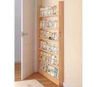 Magazine Holder Rack,4-Tier Wooden Bookshelf - Floor Standing Bookcase for Bedroom, Living Room & Study Room - Stylish Behind The Door Storage Solution - Space-Saving Book Shelves