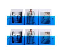 Magazine Holder Rack,Clear Acrylic Wall-Mounted Magazine Rack for Living Room, Comic Book Organizer, Brochure Holder, Kids' Book Display Stand, 70cm Blue Bookshelf Storage Solution