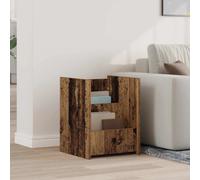 Magazine Rack 35x35x45cm Old Wood Engineered Wood 3-Shelf Indoor Storage Compact