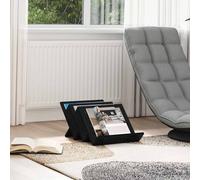 Magazine Rack Black Oak Engineered Wood 53x40x28.5cm 3-Shelf Compact for Office