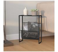 Magazine Rack Black Steel 35x15x45cm Tabletop Display Organizer for Home Living