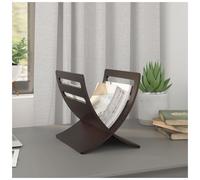 Magazine Rack Brown Poplar Plywood Floor Standing Compact Home 29.5x29.5x26.5cm