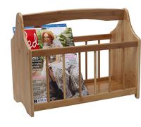 MAGAZINE RACK FREE STANDING WOODEN MAIL NEWSPAPER HOLDER STORAGE SHELF STAND