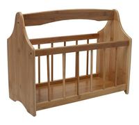 Magazine Rack Free Standing Wooden Mail Newspaper Holder Storage Shelf Stand