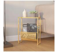 Magazine Rack Gold Steel 35x15x45cm Tabletop Display Organizer for Home & Shelf