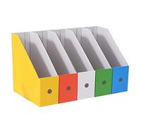Magazine Rack Kraft Paper, 5 Pieces Magazine Files Cardboard, File Holder, File Magazine Holder, Magazine File Holder Kraft Paper Pack, for Dormitory Office Home Stationery Office Supplies File