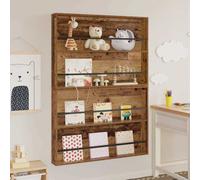 Magazine Rack Old Wood 100x12x70cm Engineered Wood Wall Mounted Shelf Minimalist