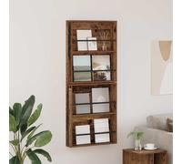 Magazine Rack Old Wood 60x12x70cm Engineered Wood Wall-Mounted Shelf Modern Slim