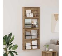 Magazine Rack with Shelf Wall-mounted Engineered Wood Wall-Mounted vidaXL