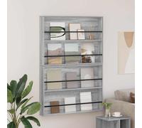 vidaXL Magazine Rack with Shelf 2 pcs Grey Sonoma 100 x 12 x 70 cm