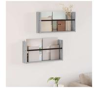 Magazine Rack Wall Mounted Grey Sonoma 60x12x30cm Engineered Wood Shelf Compact