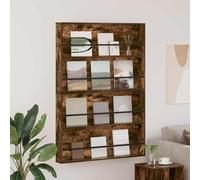 Magazine Rack Wall-mounted Smoked Oak Engineered Wood 100x12x70 cm Space-saving