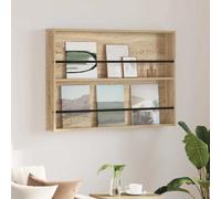 Magazine Rack Wall-Mounted Sonoma Oak 100x12x70cm Engineered Wood Modern Minimal