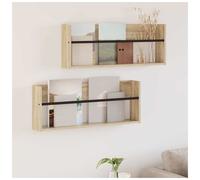 Magazine Rack Wall-mounted Sonoma Oak 80x12x30cm Engineered Wood Shelf Organizer