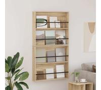 Magazine Rack Wall-Mounted Sonoma Oak Engineered Wood 80 x 12 x 70 cm Shelf Rack
